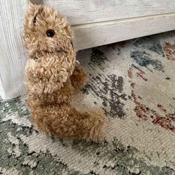 Vintage Shaggy Jointed Brown & Plaid Kiss Blowing Teddy Bear Plush THE CUTEST - Picture 14 of 15